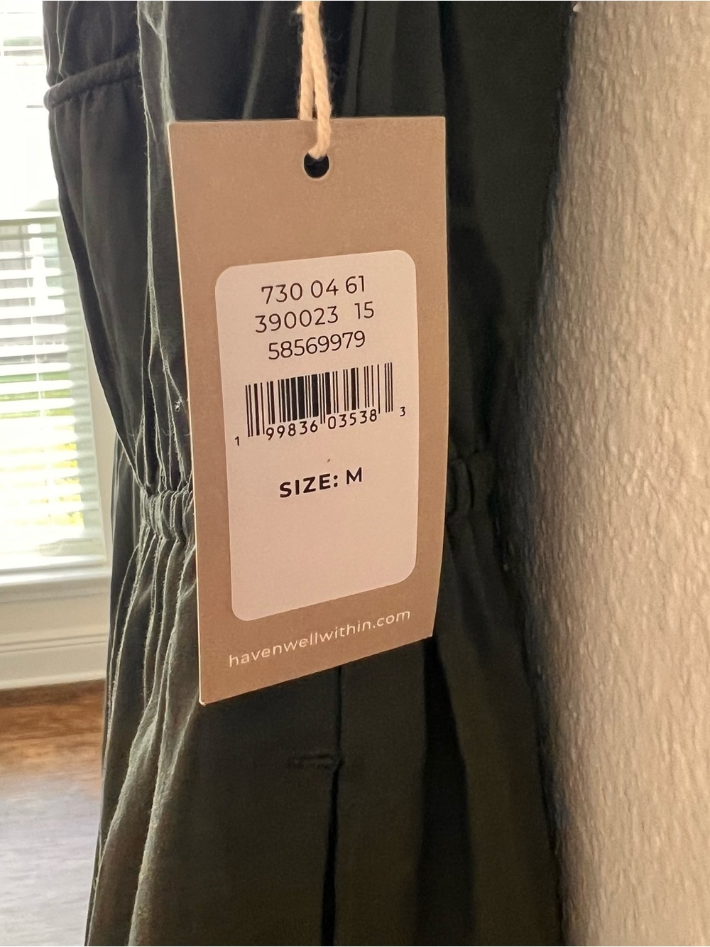 Haven Well Within Tiered Midi Dress — Olive Green — Size M — NWT - Picture 4 of 10